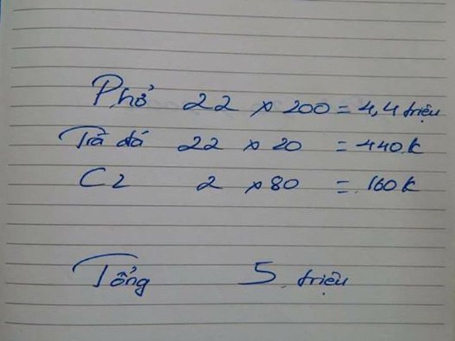 Không có chuyện 22 bát phở giá 4,4 triệu ở Phủ Lý - ảnh 1