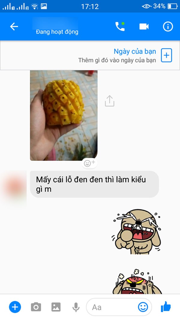 Hướng dẫn bạn trai gọt dứa và cái kết cười muốn 'banh nóc nhà' - ảnh 3