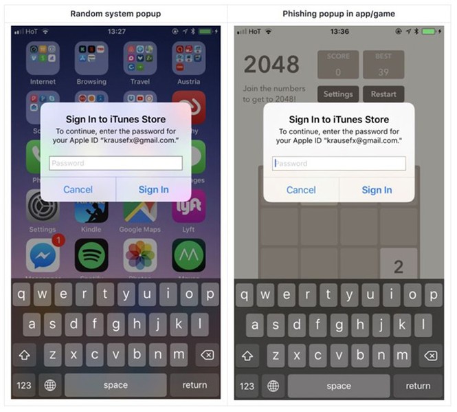 Lỗ hổng mới của iOS cho phép hacker ăn cắp Apple ID qua pop-up - ảnh 1