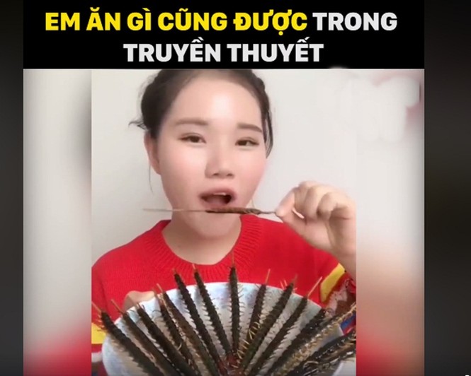 Cô gái xơi tái côn trùng, bọ cạp - ảnh 1