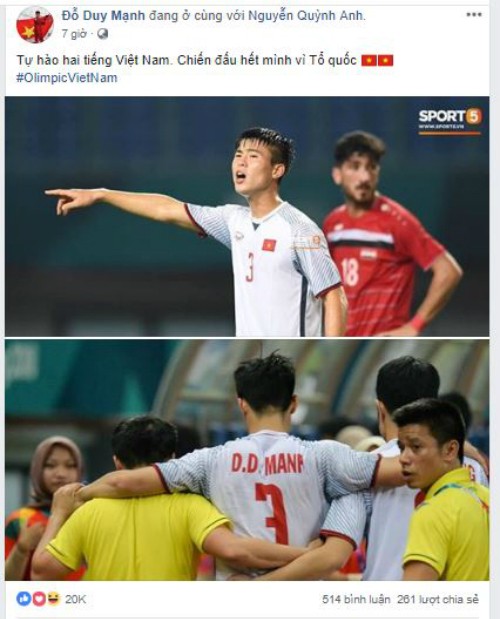 Trang cá nhân cầu thủ Olympic ngập lời chúc mừng chiến thắng - ảnh 6