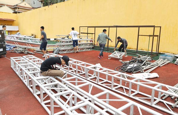 Bên trong sân Hàng Đẫy trước trận Việt Nam - Campuchia - ảnh 6
