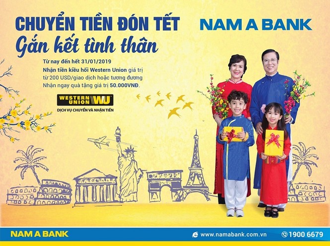 Rước lộc đầu xuân cùng Nam Á Bank khi nhận kiều hối Western Union - ảnh 1