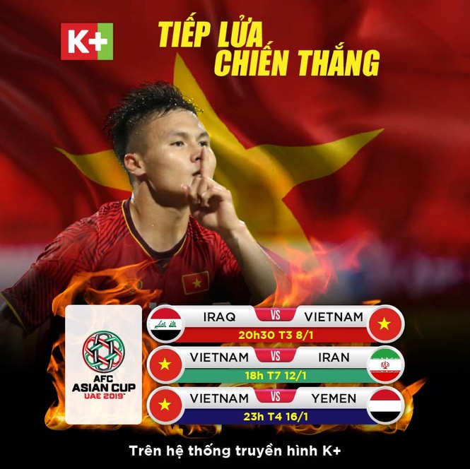 Truyền hình K+ tặng đầu thu miễn phí xem Asian Cup - ảnh 1
