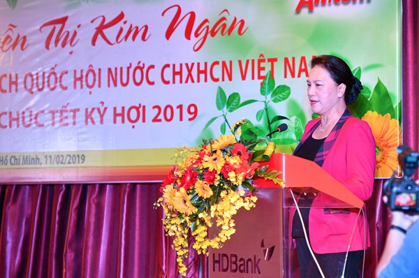 Chủ tịch Quốc hội Nguyễn Thị Kim Ngân thăm, chúc Tết HDBank, Vietjet - ảnh 2