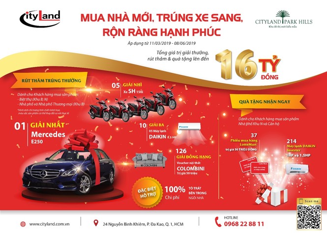 Cơ hội trúng xe sang khi mua biệt thự, nhà phố CityLand Park Hills - ảnh 1