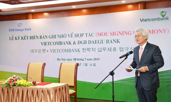 Vietcombank và ngân hàng DGB Daegu Bank ký kết Biên bản ghi nhớ - ảnh 1