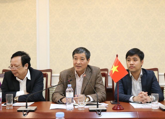 Đoàn lãnh đạo các cơ quan báo chí Lào thăm và làm việc tại Báo Xây dựng - ảnh 1