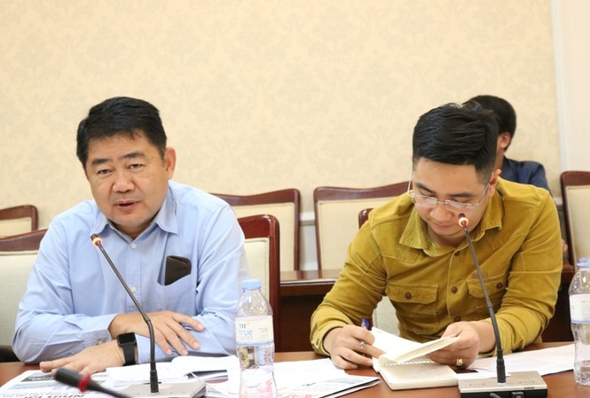 Đoàn lãnh đạo các cơ quan báo chí Lào thăm và làm việc tại Báo Xây dựng - ảnh 2