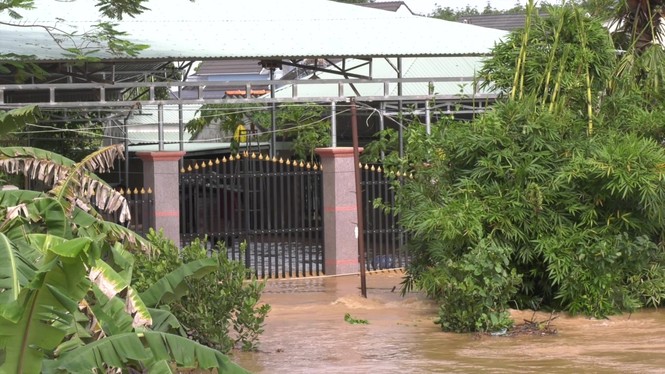 Lũ đổ về đột ngột ở Bình Phước, cảnh sát bám dây giúp dân sơ tán - ảnh 2