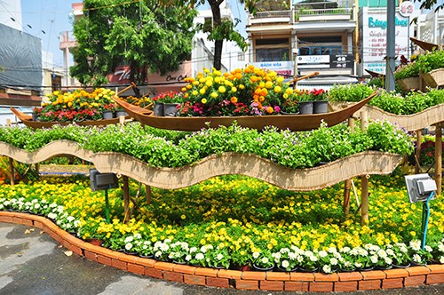 80 ngàn chậu hoa tươi kết đường hoa Cần Thơ - ảnh 11