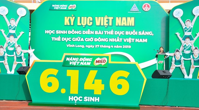 Hơn 6.000 trẻ em Vĩnh Long lập kỷ lục Việt Nam tập thể dục - ảnh 6