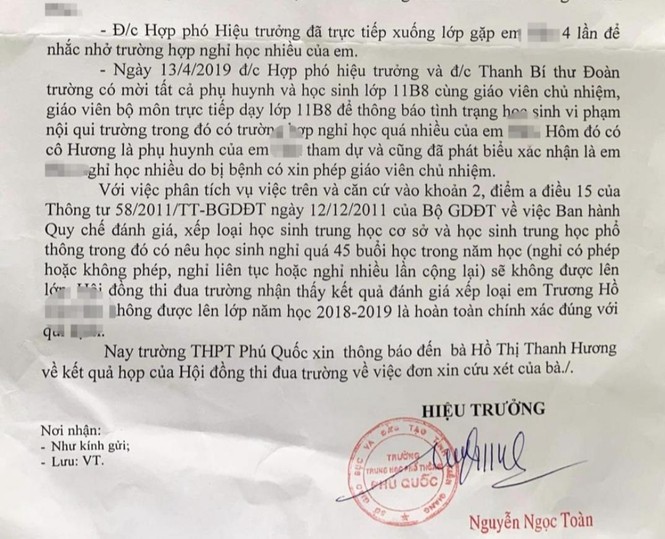 Con ở lại lớp, nữ giám đốc ở Phú Quốc lên facebook xúc phạm lãnh đạo nhà trường - ảnh 1