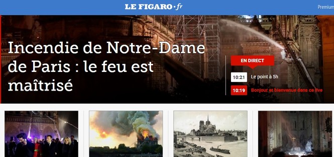Vụ hỏa hoạn tại nhà thờ Đức Bà Paris tràn ngập báo chí thế giới - ảnh 7