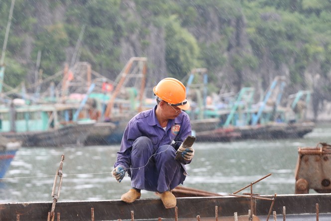 Bão số 2 áp sát đất liền, tàu thuyền Quảng Ninh cấp tập vào bến - ảnh 10