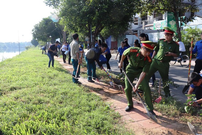 Đoàn viên thanh niên cụm Bắc Trung Bộ hưởng ứng 'Chủ Nhật xanh' tại Huế - ảnh 2
