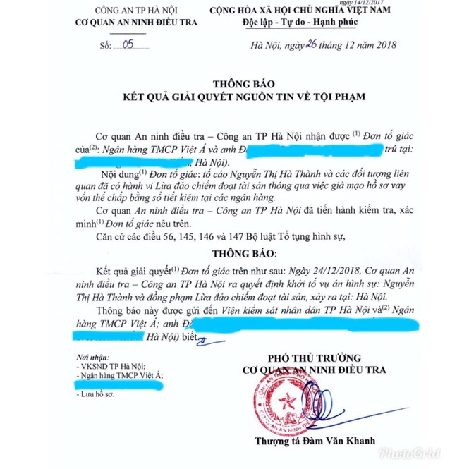 Khởi tố vụ lừa đảo chiếm đoạt sổ tiết kiệm tại một số ngân hàng - ảnh 1