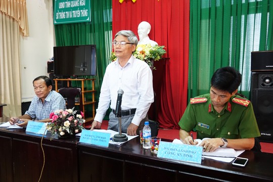 Họp báo về vụ gây rối trật tự công cộng, cản trở giao thông trên Quốc lộ 1A - ảnh 1