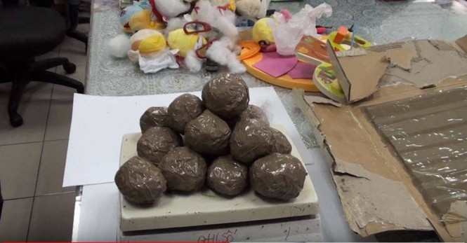 Thú bông nhồi 8kg ma túy được nhập lậu vào Việt Nam - ảnh 1