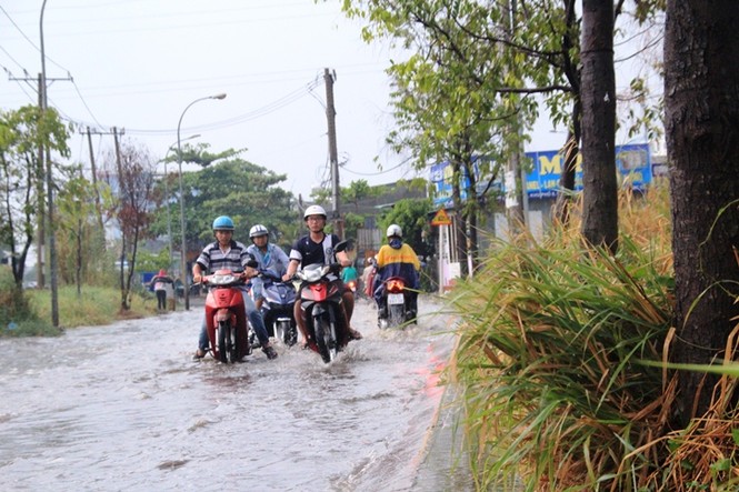 Người Sài Gòn lội bì bõm sau cơn mưa đầu mùa - ảnh 5