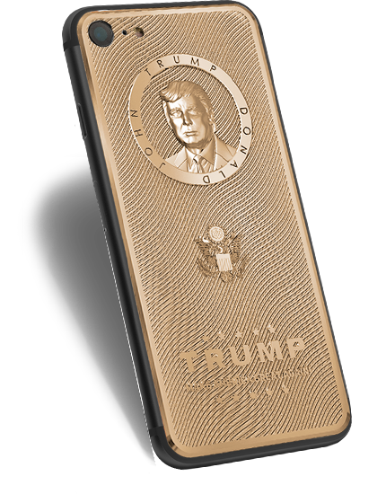 iPhone 7 vỏ vàng khắc chân dung Donald Trump giá 3.000 USD - ảnh 1