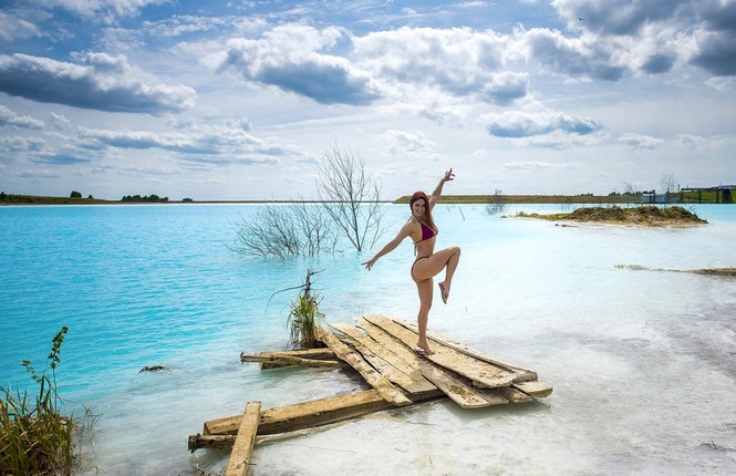 hồ nước nhiễm độc Maldives của Seberia Nga điểm nóng check-in chụp ảnh sống ảo - ảnh 1
