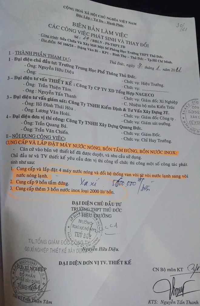 Vụ trường học ở Sài Gòn bị kiện đòi nợ: Lắp bồn tắm đứng trong nhà vệ sinh - ảnh 1