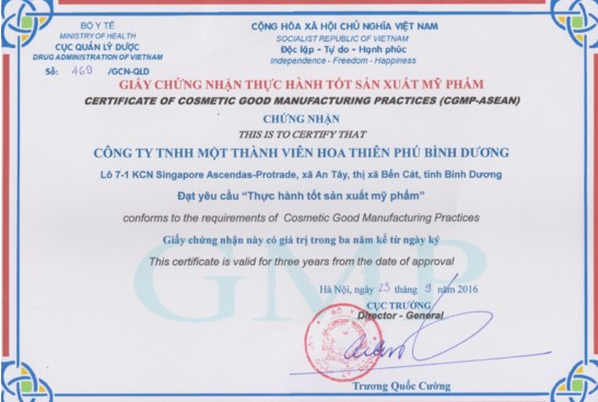 Nhà máy Hoa Thiên Phú Bình Dương tự hào đạt chuẩn CGMP - Asean - ảnh 1
