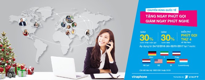 VinaPhone giảm 30% cước chuyển vùng quốc tế - ảnh 1