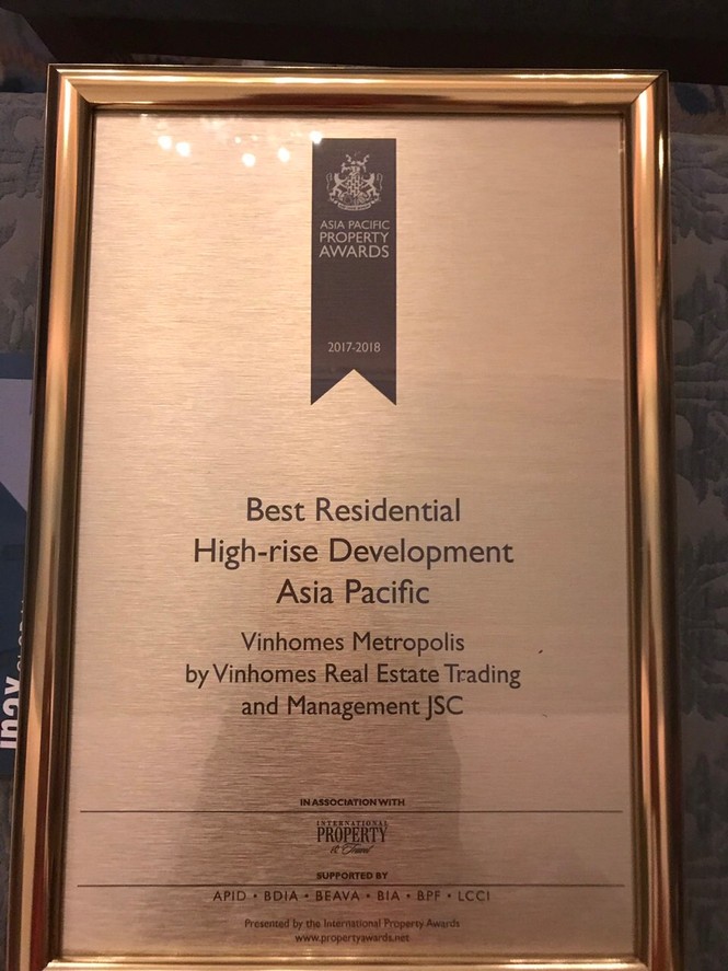 Vinhomes Metropolis – “Tòa nhà cao tầng tốt nhất Châu Á Thái Bình Dương” 2017 - ảnh 2