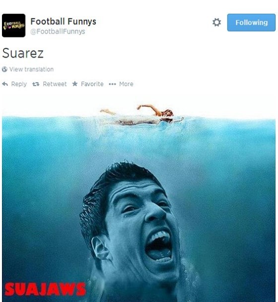 Sau cắn người, Suarez 'đóng phim'... Hàm cá mập - ảnh 3