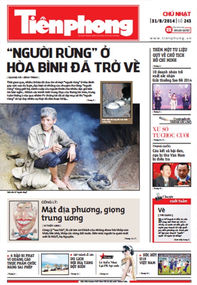 Tiền Phong Chủ nhật ra ngày 31/8/2014 có gì đáng chú ý? - ảnh 1