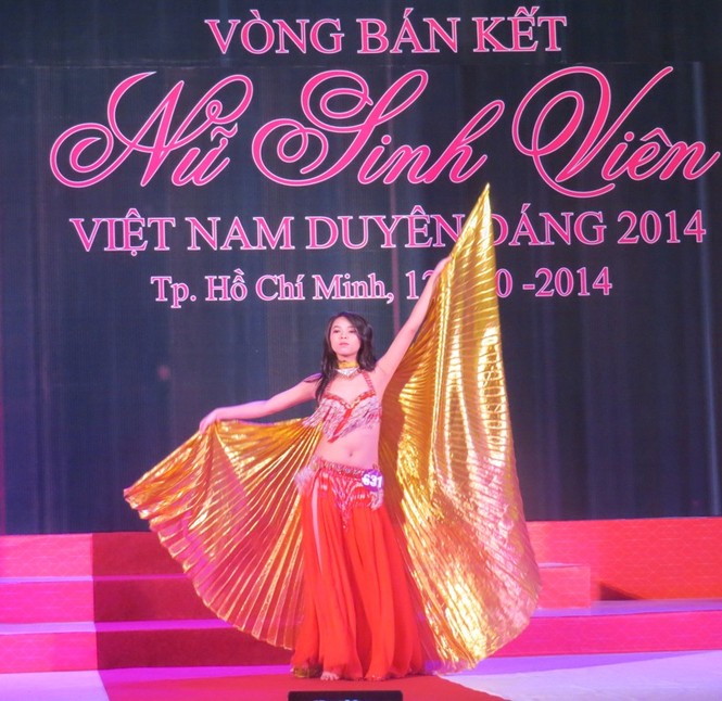 Tranh tài bán kết 'Nữ sinh duyên dáng' khu vực phía nam - ảnh 9
