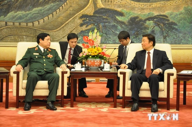 Bộ trưởng Phùng Quang Thanh hội kiến Phó Chủ tịch Quân ủy TW Trung Quốc - ảnh 7