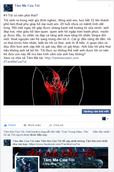 “Tâm Ma” và những tâm sự gây sốc trên facebook - ảnh 2
