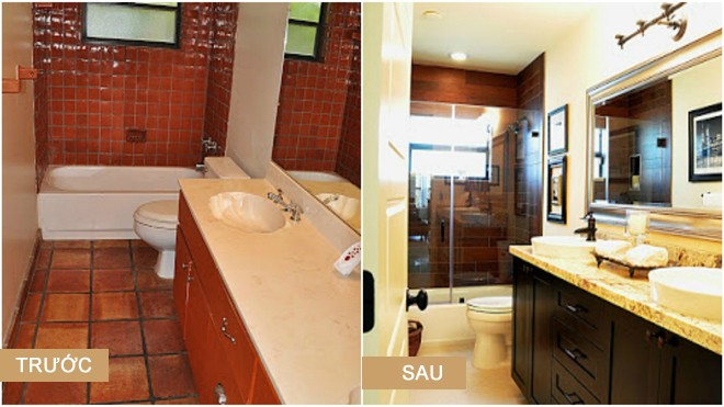 Nhà tắm chật hẹp trở nên sáng sủa sau cải tạo - ảnh 4