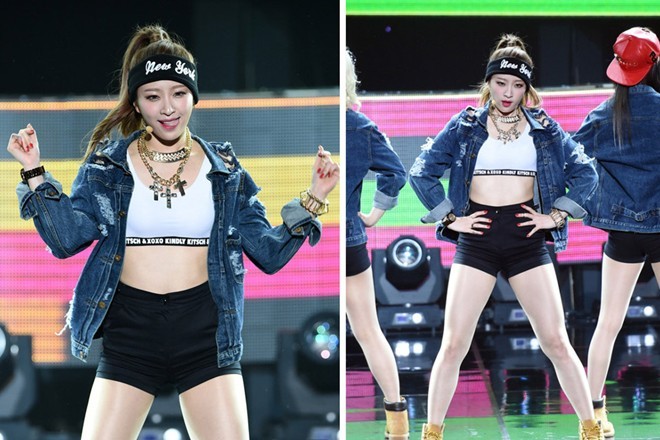 Mỹ nhân Kpop khoe thân triệt để trên sân khấu - ảnh 4