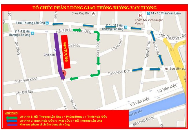 TP.HCM: Phân luồng giao thông hàng loạt tuyến đường - ảnh 1
