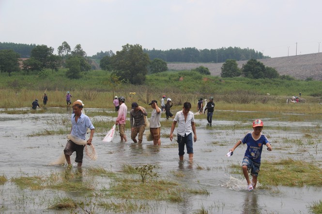 Hàng trăm người đổ xô bắt cá 'khủng' ở thủy điện Trị An - ảnh 3