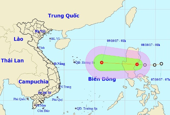 Áp thấp nhiệt đới tiến vào biển Đông, gió giật cấp 8 - ảnh 1