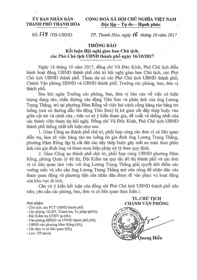 Công an vào cuộc vụ dân lập rào chắn đường lên động Tiên Sơn - ảnh 2