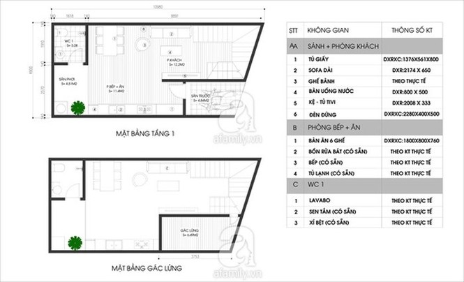 Mẫu thiết kế nhà ống thoáng đãng, độc đáo chưa đến 200 triệu - ảnh 1
