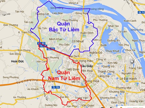 Hà Nội điều chỉnh địa giới 3 quận Cầu Giấy, Nam - Bắc Từ Liêm - ảnh 1