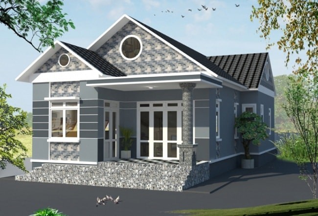 Mẫu nhà cấp 4 gác lửng mái Thái đẹp miễn chê chỉ 200- 300 triệu đồng - ảnh 1