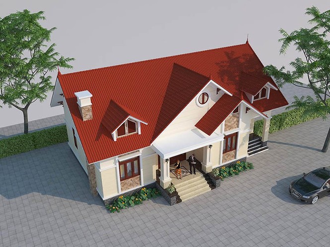 Mẫu nhà cấp 4 gác lửng mái Thái đẹp miễn chê chỉ 200- 300 triệu đồng - ảnh 3