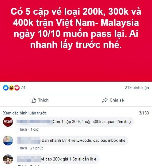 Vé xem Việt Nam vs Malaysia bị hét giá trên trời - ảnh 7