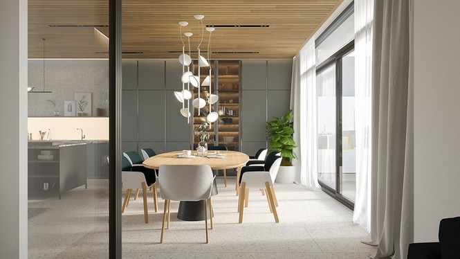 Căn hộ chung cư đẹp mỹ mãn nhờ nội thất gỗ biến tấu - ảnh 4