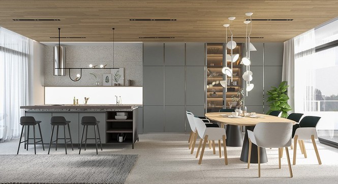 Căn hộ chung cư đẹp mỹ mãn nhờ nội thất gỗ biến tấu - ảnh 5