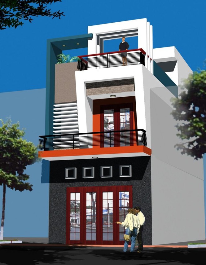 Mẫu nhà phố 2 tầng tuyệt đẹp cho khu đất mặt tiền hẹp - ảnh 4