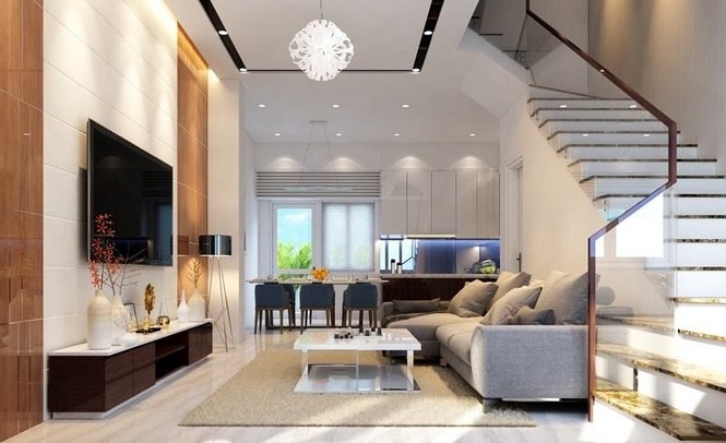 Mẫu phòng khách đẹp 'chất đến phát ngất' có cầu thang ấn tượng - ảnh 7